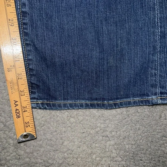 VTG Gap Jeans Womens Sz 6 Long Light Blue Wash Denim Low Rise Boot Cut Pants 90s - Picture 7 of 9